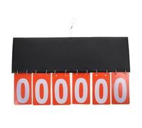 BESPORTBLE Tabellone Segnapunti Multifunzionale per Basket e Giochi Sportivi, Resistente Materiali in Metallo e Tessuto, Facile da Girare Le Pagine, Colore Rosso