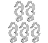 BESPORTBLE Tagliabiscotti in Acciaio Inossidabile Antiruggine Facile da Pulire Set 5pezzi Forma Cavalluccio Marino per Biscotti e Cioccolato in Cucina e Pasticceria