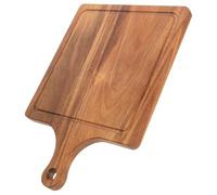 BESPORTBLE Tagliere in Legno Massello di Acacia 29X20X15 CM con Manico Tagliere Rettangolare per Pizza Affettati e Snack Utensile da Cucina Resistente e Decorativo per Servire Cibo