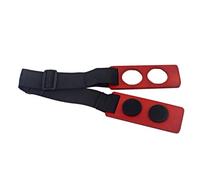 BESPORTBLE Tappetino Antiscivolo Rettangolare per Puntale Violoncello in Legno con Cinghia Regolabile e Base in Spugna Protettiva Nera e Rossa Stabilizzatore per Pavimenti e Supporto