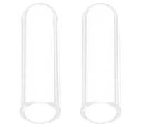 BESPORTBLE Tappi per Cannucce in Vetro Trasparente 12mm Coperture Riutilizzabili Antipolvere per Cannucce di Paglia Set 2 Pezzi per Protezione e Decorazione Fino a 9mm per Uso Quotidiano