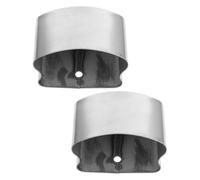 BESPORTBLE Tappi Terminali Design Minimalista in Pvc Argento 2 Pezzi per Corrimano Protezione e Prevenzione Distacco per Scale Interne ed Esterne per Scuole