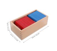 BESPORTBLE Tavola Montessori in Legno con Lettere di Vetrata Rosso Blu Educativo per Strumenti Linguistici per Asilo e Scuola Materna Apprendimento Alfabeto e Scrittura Tracciata