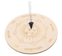 BESPORTBLE Tavola Pendolo in Legno per Lettura Divinatoria Bacheca Metafisica e Kit Collana per Praticanti Wicca Parole Come Sì No Forse Design Elegante e Leggero per Trasporto Facile