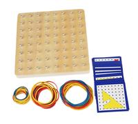BESPORTBLE Tavolette Attività in Legno Elastici Giocattoli Educativi Puzzle Matematica per Bambini Apprendimento Precoce e Creatività