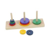 BESPORTBLE Tavolo Intellettuale Legno Puzzle Hanoi Colorato per Adulti e Sviluppo Immaginazione e Relax Post Lavoro