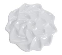 BESPORTBLE Tavolozza Fori in Ceramica Imitazione Bianca a Forma di Fiore Resistente e Portatile, per Acquerelli e Polveri Acquarellabili per Studenti e Artisti