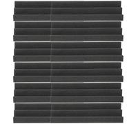 BESPORTBLE Trappole per Bassi Angolari Pannelli Acustici 12 Pezzi Nero 7,5X7,5X30 CM Antifiamma per Isolamento Acustico Studi Musicali e Cinema