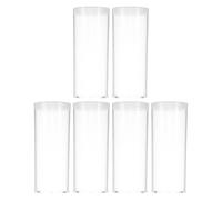 BESPORTBLE Tubi Porta Monete Trasparenti in Plastica Coperchio, Set da 6 Pezzi Diametro 32mm per Conservazione e Organizzazione Collezione Euro, Accessori per Collezionisti e Risparmio