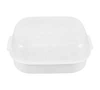 BESPORTBLE Vaporiera per Microonde in Plastica con Coperchio Trasparente Cestello Rettangolare per Cottura a Vapore di Verdure Pesce e Alimenti per Grande Capacità per Famiglia Conserva