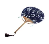 BESPORTBLE Ventaglio Leggero e Portatile Stile Giapponese e Rotondo in bambù e Stoffa con Nappina Stili Multipli Come Souvenir per Matrimoni e Feste per Matrimoni Feste