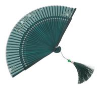 BESPORTBLE Ventaglio Pieghevole Cinese in bambù Nappa, Ventaglio Vintage Portatile per Danza e Foto, Ossa Resistenti, Accessorio Decorativo per Appassionati di Tradizione