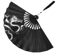 BESPORTBLE Ventaglio Pieghevole Cinese in Seta e Plastica, Decorazione Portatile per Matrimoni e Spettacoli di Danza, Accessorio Fotografico Leggero e Salvaspazio per Uso Estivo e Viaggi