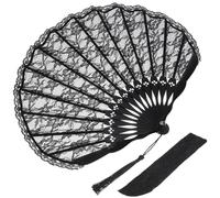 BESPORTBLE Ventaglio Portatile Pieghevole a Forma Di Conchiglia in Pizzo Fatti a Mano Ventilatore Palmare Elegante Per Uso Esterno E Decorazioni Dimensioni Compatte Da 8.9 Pollici