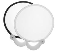 BESPORTBLE Ventaglio Rotondo Pieghevole per Ragazzo Ragazza, Piccolo Ventilatore Portatile in Set da 2 Pezzi Bianco e Nero, Decorazione per Feste, Matrimoni e Bomboniere, Materiale Leggero