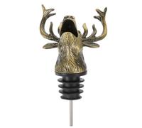 BESPORTBLE Versatore per Vino Artigianale in Zinco Testa di Cervo, Decanter Pratico per Vino Beccuccio Retrò e Tappo Vintage, Accessorio Decorativo per Bottiglie, per Feste Natalizie