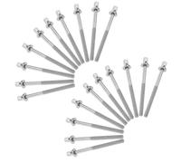 BESPORTBLE Viti per Rullante M5 X 60mm in Metallo Argento 20 Pezzi, Accessori per Kit di Batteria Design ad Alta Precisione e Stabilità Affidabile per Sostituzione
