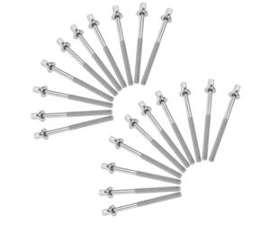 BESPORTBLE Viti per Rullante M5 X 60mm in Metallo Argento 20 Pezzi, Accessori per Kit di Batteria Design ad Alta Precisione e Stabilità Affidabile per Sostituzione