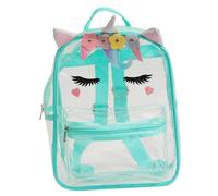 BESPORTBLE Zaino Unicorno Trasparente Per Bambina, Zaino Cartone Animato Ampia Capacità in Materiale Plastico Resistente, Borsa Multiuso Per Scuola, Viaggi e Gite Primaverili