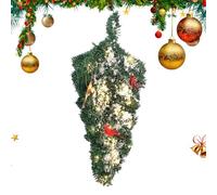 Besreey Albero Di Natale Capovolto - Albero Di Natale Illuminato Appeso,Decorazione Artificiale Per Porta Parete Soffitto Soglia Balcone Appartamento