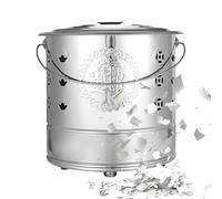 Besreey Barrel Bruciatore - Inceneritore per Carta in Acciaio Inossidabile - Barile per Riti Propiziatori con Manico per Denaro degli Antenati Rifiuti Foglie Legno
