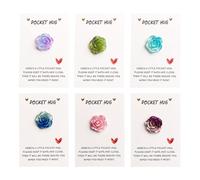 Besreey Biglietto Abbraccio Tascabile | Cartolina Sentimentale con Fiori Abbraccio Simbolico | Messaggio Ispirazionale Regalo Romantico 6 Pezzi per Compleanno Fidanzata San Amicizia