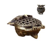 Besreey Bruciatore di incenso a forma di gufo, supporto per incenso a cono e bruciatore di incenso, strumenti per meditazione, per yoga, incensore interno con sensore di cenere per