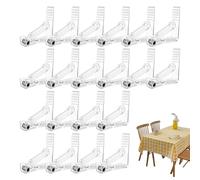 Besreey Fermatoscia - 20 Pezzi Mollette per Tovaglie - Bloccaggio Antivento per Interni ed Esterni Ristorante Cena Famiglia Natale Compleanno Campeggio