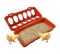 Besreey Mangiatoia automatica per polli senza sprechi - Dispenser per ciotola, con fori per allevamento di pollame, piccioni, quaglie, uccelli, esterni ed interni