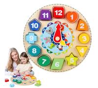 Besreey Orologio di ordinamento di forma, orologio di ordinamento dei colori di forma, puzzle assortiti colori - attività di apprendimento per abilità motorie, giocattolo della scuola materna per