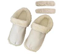 Besreey Solette Donna,Solette Pantofola in Peluche con | Morbide e Calde Unisex per Camminare all'Aperto,Comfort Piede Freddo Casa Clima Freddo