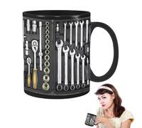 Besreey Tazza da caffè Divertente Tazza Meccanica Mug Ingegnere Meccanico Tazza da Te caffè al Volo 9,5x8 Cm, Set Cassetta degli Attrezzi per Meccanico Tazza