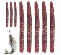 Besreey Worm, esche da pesca morbide, esche simulate in gomma - 8 pezzi di esche da pesca persico, esche simulate, set di esche da pesca riutilizzabili vivide per pesca in acqua salata e acqua dolce