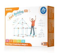 besrey Kit di Costruzione del Forte per Bambini Tunnel Gioco per Bambini, Gioco Creativo per Ragazzi, Castello, Tenda per Bambini, Casetta, Razzo 85 Pz