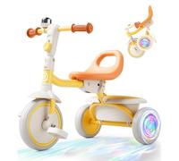 besrey Triciclo per bambini con ruote flash, per bambini dai 2 anni ai 5 anni, triciclo per bambini con campana, regalo per bambini da 2 a 5 anni, regalo e giocattolo per ragazzi e ragazze, triciclo