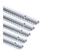 Besseto Profilo per piastrelle a LED, 3,3 FT/1 m, in gesso, striscia LED, profilo in alluminio, con diffusore lattiginoso e tappi terminali