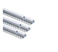 Besseto Profilo per piastrelle a LED, confezione da 6 pezzi, 3,3 FT/1 m, in gesso, striscia LED in alluminio, profilo per piastrelle in alluminio, con diffusore lattiginoso e tappi terminali