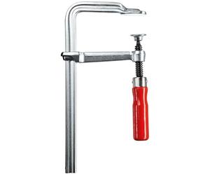 BESSEY GS20 Morsetto a vite interamente in acciaio, larghezza di serraggio 200 mm profondità della gola 100 mm, morsetto temperato scorrevole e fisso per il serraggio a molla ed elastico, peso 0,83 kg