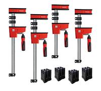 BESSEY KREK2440 K Body REVO Kit di morsetti, 2 x 61 cm, 2 x 40 pollici e 1 set di blocchi KP - Forza di serraggio nominale 771,1 kg. Spandiconcime e accessori per la lavorazione del legno - Morsetti e
