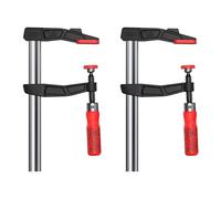 Bessey TGA25SET-135 - Set di 2 morsetti in ghisa malleabile, apertura 250 mm, sporgenza 120 mm, guida 29 x 9 mm, morsetto con una sola mano)
