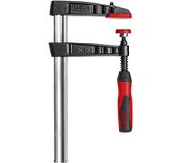 BESSEY TG7.024+2K Morsetto per la lavorazione del legno, stile F con manico in legno, cuscinetti sostituibili, 5,1 x 15,2 cm e 5,1 x 30,5 cm, 272,2 kg, rosso/nero/argento