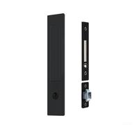 Besshepplo 1 maniglia antifurto per porta scorrevole, invisibile, da incasso, maniglia a molla per porte interne, salvaspazio, colore nero