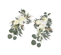 Besshepplo 2 fiori artificiali swag sedie da sposa fiori finti bouquet per ricevimento cerimonia decorazione della parete della casa 60 cm 40 cm