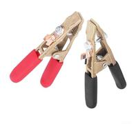 Besshepplo 2 pinze per saldatura 260A per cavi di terra, a forma di A, in ottone, con apertura da 40 mm, per saldatura a gas ad alta corrente schermata, resistenza alla saldatura ad argon, perno per