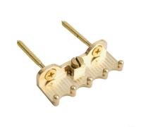Besshepplo Chitarra elettrica tremolo ponte molla artiglio per Fender Style Bridge Full Solid Brass Gold 49,5 x 19 mm con viti