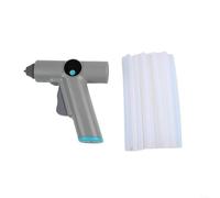 Besshepplo Colla a caldo senza fili con display LCD e batteria ricaricabile per fai da te, riscaldamento veloce, strumento di fusione wireless, include 22 grigio (23 pezzi)