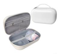 Besshepplo Custodia in EVA per tiralatte portatile, impermeabile, custodia rigida con tasche multiple in rete, organizer per pompa elettrica, accessori da viaggio a casa, 30 x 20 x 14 cm, bianco