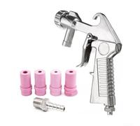 Besshepplo Kit di sabbiatura Sabbiatrice Sabbiatrice Sifone Aria Alimentatore Ugelli Sabbiatrice Pneumatica Portatile Con 4 Ugelli Per La Pulizia Della Superficie Parti Restauro