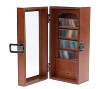 Besshepplo Libreria ornamentale in legno da 20,3 cm, per alleviare lo stress e l'ansia, decorazione da scrivania, statua da giardino