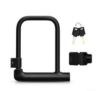 Besshepplo Lucchetto a U resistente per bici moto e scooter con arco ispessito da 13,5 mm in lega di zinco cilindro anti protezione telaio rivestito in PVC nero